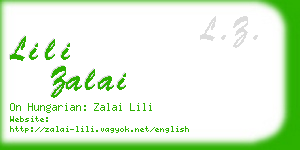 lili zalai business card